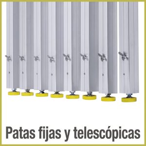 Juego 4 patas telescopicas para tarima APQ500