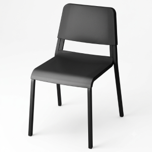 Silla negra resina event apilable